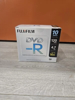 Fujifilm DVD-R Blank DVDs - 4.7GB - Upto 16x Speed - Jewel Case - 10 Pack - Image 1 of 2
