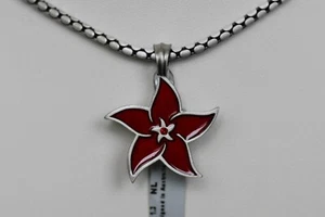 BICO Australia's HIBISCUS (CR54) pendant with red Swarovski Crystals - Picture 1 of 3