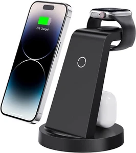 3 in 1 Charging Station for Iphone Wireless Charger for Iphone 15 14 13 12 11 X - Picture 1 of 4