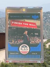 Decision 2020 DONALD TRUMP FINISH THE WALL El Paso, TX #KAG48 RARE BLUE FOIL 3/5