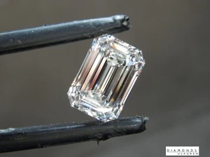 2.14ct D VS1 Emerald Cut Lab Grown Diamond Ring R10819 Diamonds By Lauren - Picture 1 of 11