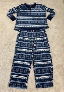 Nautica Womens 2 Piece Set Fleece Pajama XXL Blue Sleepwear Comfort Soft NWT - Picture 1 of 19