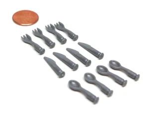 Playmobil Miniature Victorian Dollhouse Silverware Set Fork Spoon Knife - 12 Pcs - Picture 1 of 1