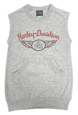 Harley-Davidson Vestido Sudadera Pullover Cuello Redondo Niñas Pequeñas - Gris Foto 1 de 2