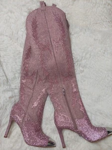 Gianni Bini Pink Katyanna Over the Knee Boots. Size 5M New without box - Picture 1 of 8