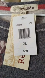 LOWER $Rewind Stretch Lace Trimmed Sweater Christmas Gift Mom Grandma Sz XL #PCS - Picture 1 of 7