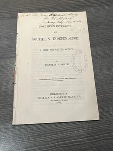 Nördliche Interessen und südliche Unabhängigkeit: Ein Plädoyer für vereintes Handeln. 1863. - Bild 1 von 5