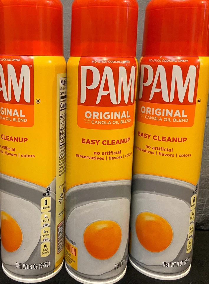3 PAM No-Stick Cooking Spray Original 8 oz Each - Image 1 of 1