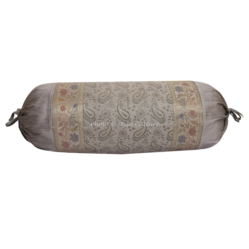 Funda de Almohada Indian Refuerzo Redonda Cilindro Brocado Decorativa Sofá Cojín Funda Foto 1 de 1