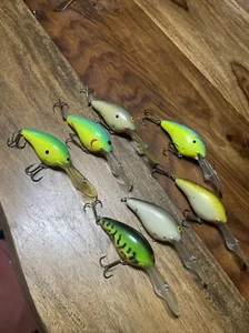 Bill Norman Deep Crankbaits. Vintage Fishing Lures. - Picture 1 of 16