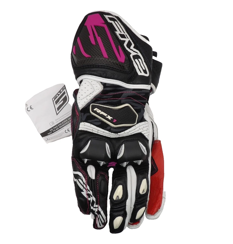 Five5 Guantes Moto RFX1 Mujer Negro Rosa Talla Pequeña/8 Mujer Foto 1 de 4