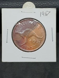 1957y. PENNY AUNC/UNC VARIETY SEE RIM - Picture 1 of 8
