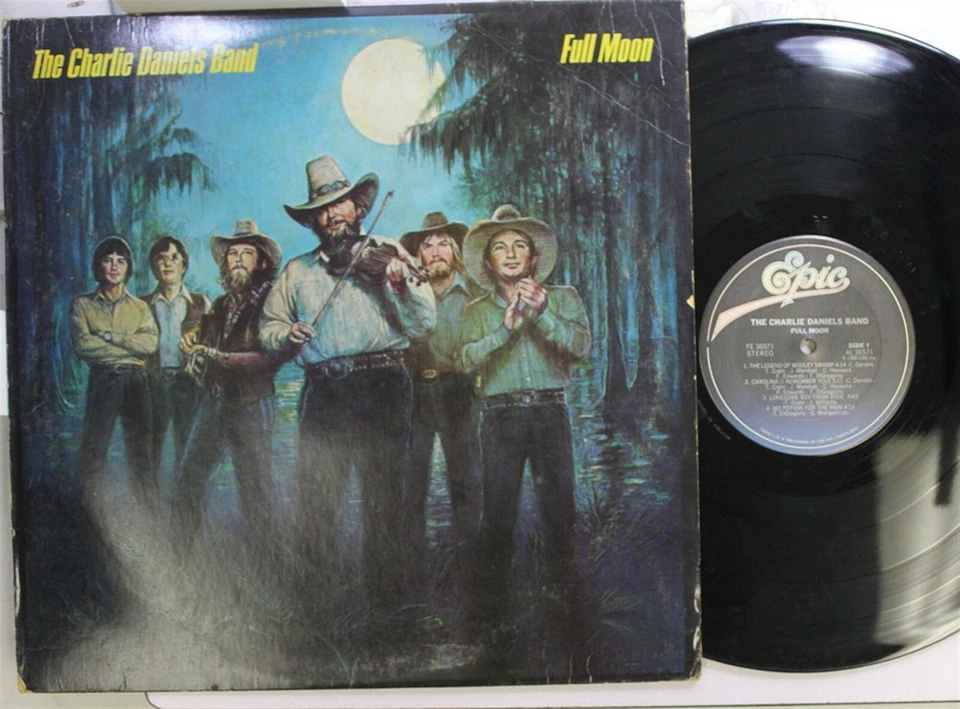 Country LP The Charlie Daniels Bande Complet Moon Sur' Epic ' - Épopée - VG/VG+ - Photo 1/1