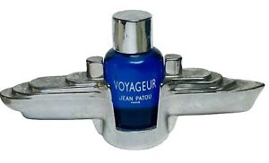 Miniature ART DÉCO Jean Patou parfum 'Voyageur' paquebot en métal