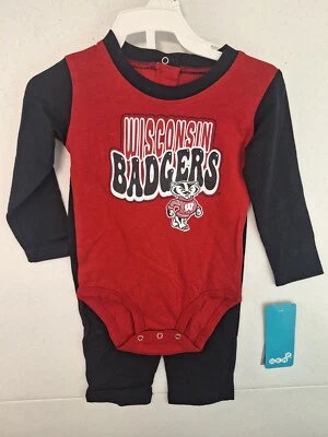 Wisconsin Badgers Baby 18M 2-Pc Creeper/Pant Set NWT Gen 2 - Image 1 of 2