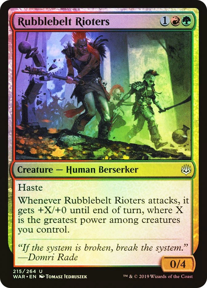 MTG FOIL Rubblebelt Rioters  - War of the Spark #215 - Image 1 of 1