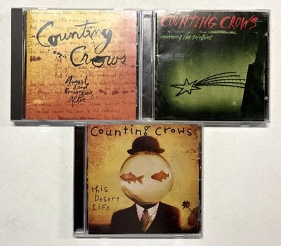 3x Counting Crows CD Lot (August Everything, Recovering Satellites, Desert Life) Foto 1 de 3