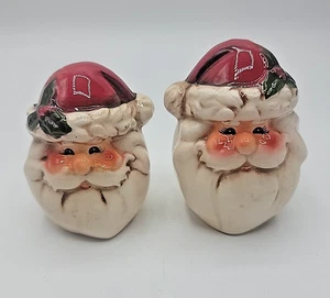 Delton Products Porzellan Weihnachtsmann Kopf Salz Pfeffer Set EUC - Bild 1 von 5