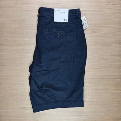 Pantalones Cortos Chinos Aeropostale Para Hombre Clásicos Elastizados Azul Talla 32 9.5 Pulgadas Entrepierna NUEVO Foto 1 de 4