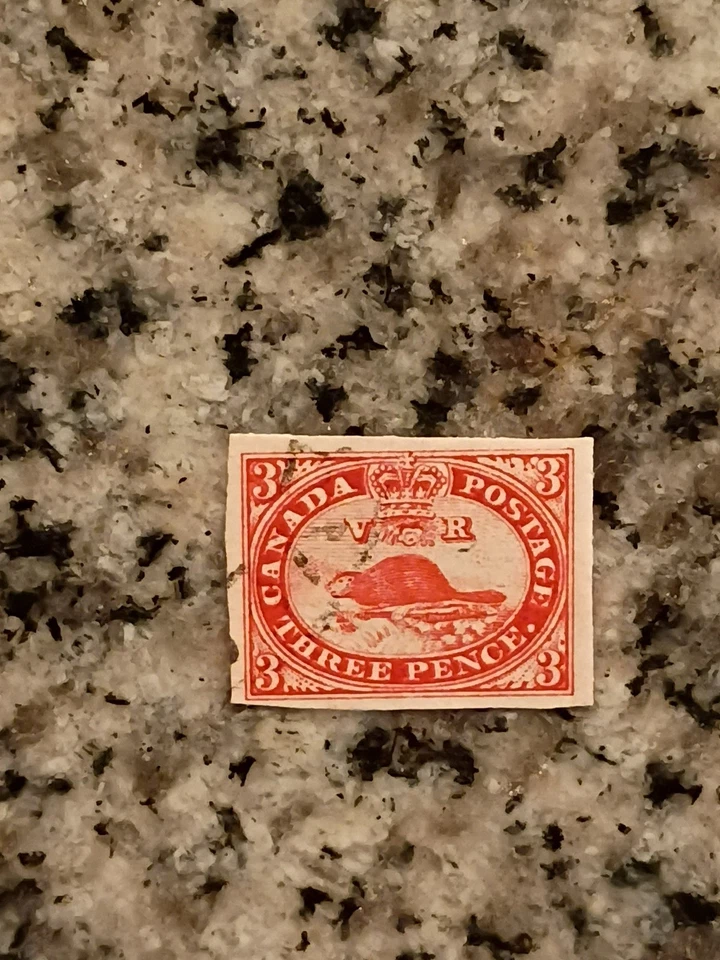 Canadian 3c Beaver Stamp, Indonesian Production / Irish Ink from Guatemala 1800' - Image 1 of 4