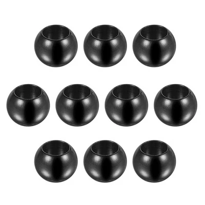 20pcs Beads 10mm Stainless Steel 6mm Hole Dia Bead for DIY Crafts Black - Image 1 of 4