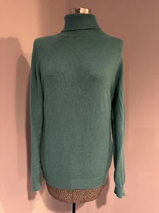 Preswick and Moore 100% Cashmere Turtle Neck Sweater Blue Soft XL - Picture 1 of 5