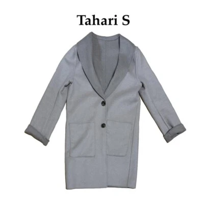 ELIE TAHARI Abrigo Reversible, Lana, Rosa, Gris, Talla S Mujer Foto 1 de 4