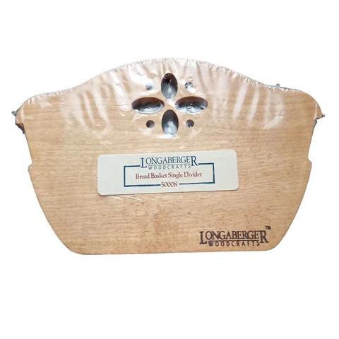 Longaberger Woodcrafts Flower Cutout Bread Basket Single Wood Divider #50008 NEW Cover