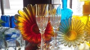Mikasa Gold Crown Champagne Flutes Set of Four Vintage Cut Crystal - Bild 1 von 10