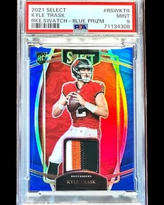 Parche de novato Kyle Trask RC - 2021 Panini SELECT Prizm Blue/35 - PSA 9 - Pop 1/1 - Imagen 1 de 5