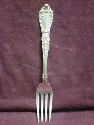 Tenedor de ensalada Alvin Sterling PRINCESA EUGENE 6 5/8" 43 gramos sin monograma Foto 1 de 4