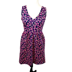 Vestido para mujer Haley And The Hand talla pequeña cuello en V bolsillos pulóver multicolor nuevo con etiquetas - Imagen 1 de 8