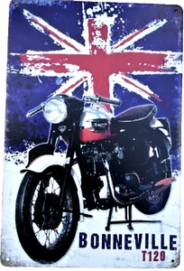 Triumph Motorrad Blechschild Vintage Kneipe Retro Garage Tattoo Motorrad - Bild 1 von 1