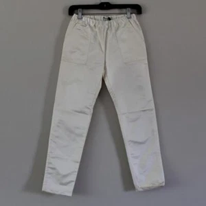 NWT Bonpoint Couture Friend Style Satin Ivory Pull On Dress Pants Slim Leg 12 - Picture 1 of 7