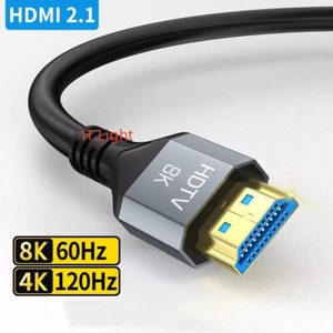 HDMI Cable 8K 2.1 Ultra High Speed 48Gbps UHD Gold PS4 PS5 XBOX Sky Virgin HDTV - Picture 1 of 10
