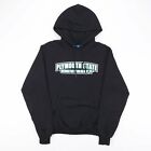 CHAMPION Mens ECO Plymouth State University Black American Round Neck Hoodie S