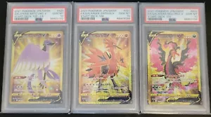 PSA10 Pokémon Card Galarian trio Articuno #420 Zapdos 421 & Moltres 422 V UR Set - Picture 1 of 2