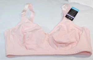 NWT BALI COOL COMFORT fabric BRA classic support DF3036 wirefree cotton PINK - Picture 1 of 4
