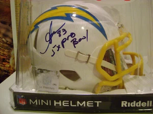 NFL SAN DIEGO CHARGERS ANTHONY MILLER SIGNED MINI HELMET with COA - Picture 1 of 5