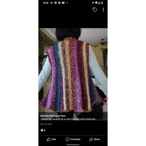 Lucci Mardi Gras swing jacket knitting pattern kit - Picture 1 of 4