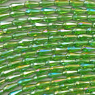 Green Ab 10x4mm Small Teardrop Chinese Crystal Glass Q54 Beads Per Pkg