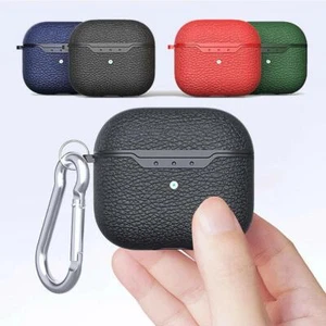 Wireless Lychee Pattern Drop-proof Rugged Case for Airpods 4 Headphone Cover - Picture 1 of 15