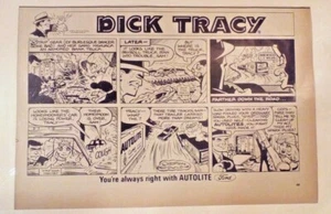Dick Tracy Cartoon Ad Ford 1966 Vintage AUTOLITE Spark Plug - Picture 1 of 2