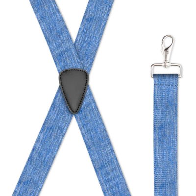 Tirantes para hombre - X-Back con ganchos fuertes, lazo para cinturón, broches de presión cromados Foto 1 de 4