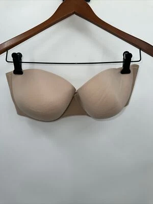 Spanx Up For Anything Push Up Strapless Bra 38D Nude Satin Underwire Padded T98 - Image 1 of 4