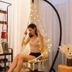 Hanging Macrame Hammock Chair Seat Swing LED Light Up Home Garden Bar 330 lbs