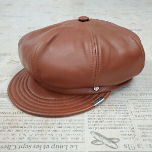 Emstate Lambskin Leather Newsboy Hat Cap Various Colors S/M 
