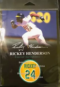 Parche conmemorativo Rickey Henderson # 14 Athletics A's Sacramento en parche de camiseta - Imagen 1 de 2