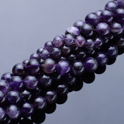 4mm/6mm/8mm 1 Strand 15  Round Natural Gemstone Stone Beads DIY Jewelry • 2.99£