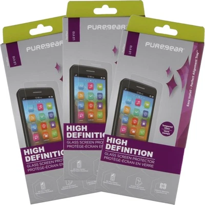 3x Puregear Protezione Schermo IN Vetro Temperato+ Installare Vassoio per LG V10 - Immagine 1 di 4